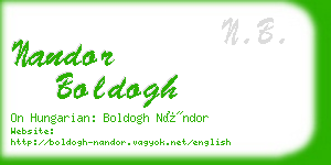 nandor boldogh business card